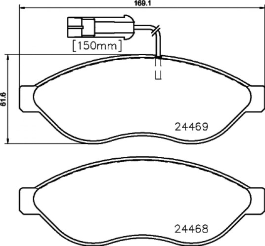 Bremseklosser HELLA 8DB 355 020 651