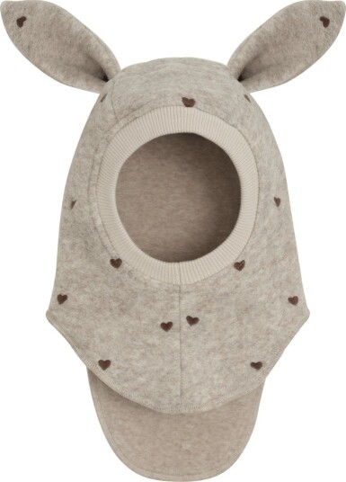 Huttelihut Balaclava Ears Emb. Wool SAND MELANGE 53\4 6Y Huttelihut Balaclava Ears Emb. Wool SAND MELANGE 53\4 6Y