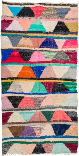 Marokkansk Boucherouite teppe 135 x 270 cm Størrelse: 135 x 270 cm