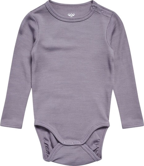 Hummel Body I/e   Ull   HmlMini Solid   Grå Ridge   Hummel   56   Langermet Body   Lilla