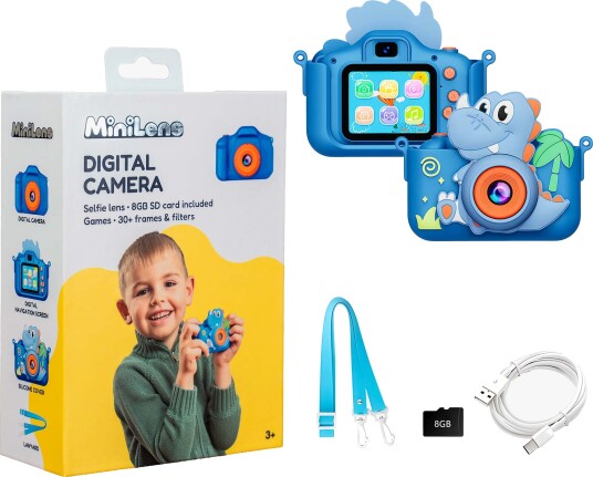 Minilens Digital Kamera Blå