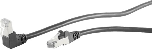 S/Conn Kvalitetspatchkabel Vinklet S/Ftp Dobbeltskjermet Vinklet Rett Cat. 6 Svart 15 M 1660864085