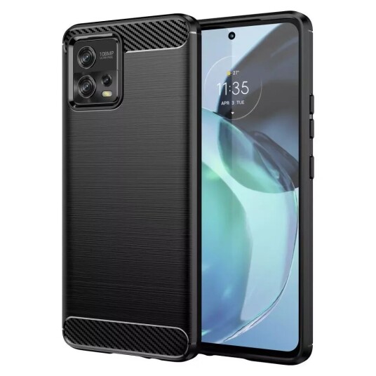 INCOVER Motorola G72 Brushed Carbon Deksel - Svart