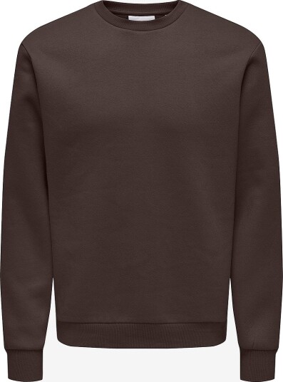 ONLY & SONS Collegegenser onsCeres Life Crew Neck Brun