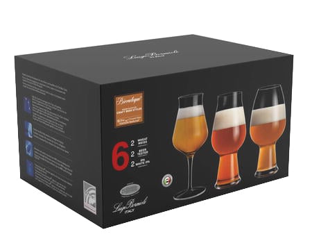 Luigi Bormioli Birrateque ?lglas-sett tester 6-pack 1 set
