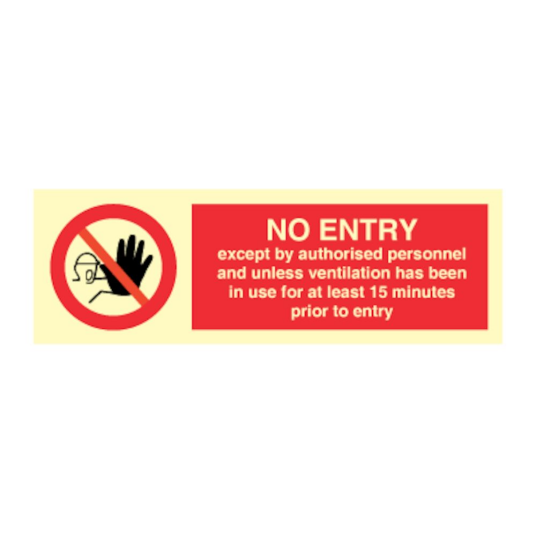 NO ENTRY - except by authorised personnel - Plast - 100 x 300 mm NO ENTRY - except by authorised personnel - Plast - 100 x 300 mm