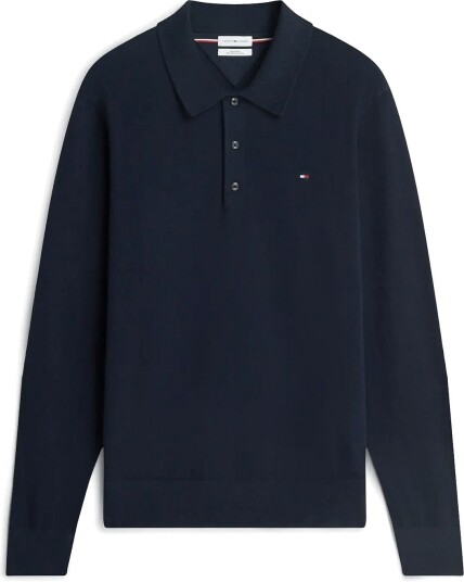 Tommy Hilfiger Pima Org Ctn Cashmere Ls Polo Navy M