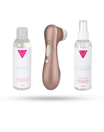 Satisfyer Pro 2 Sett Med Glidemiddel & Toy Cleaner 2x150 ml