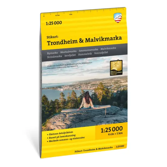 Calazo förlag Stikart Trondheim & Stjørdal 1:25.000 OneSize, NoColour