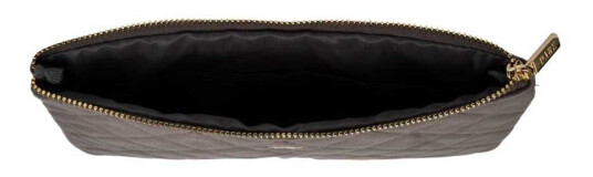 DARK Velvet Quilted Small Pouch Dark Grey DARK Velvet Quilted Small Pouch Dark Grey