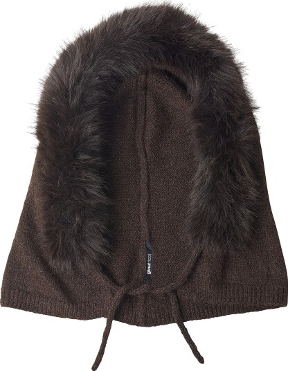 Gina Tricot - Balaklava Fur Trim Balaclava - Brun