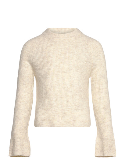 LMTD Nlfkleave Ls Short Knit Noos - Cream - 158-164 LMTD Nlfkleave Ls Short Knit Noos - Cream - 158-164