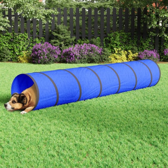 vidaXL Hundetunnel blå Ø 50x300 cm polyester vidaXL Hundetunnel blå Ø 50x300 cm polyester