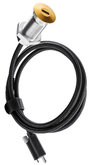 OCHNO Socket - USB-C outlet w. locking screw 1m cable in Brass