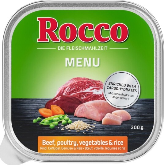 Rocco Våtfôr Meny Med Fjærkre Okse 9 X 300 G