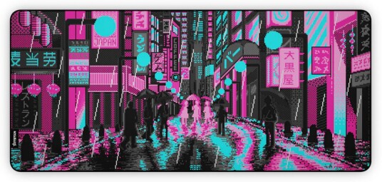 Hystar Retro Tokyo Rosa & Teal Xxl Musematte Hystar Retro Tokyo Rosa & Teal Xxl Musematte