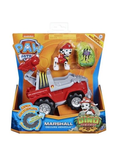 Paw Patrol Deluxe Dino Rescue Kjøretøy med Rocky og Dinosaurfigur