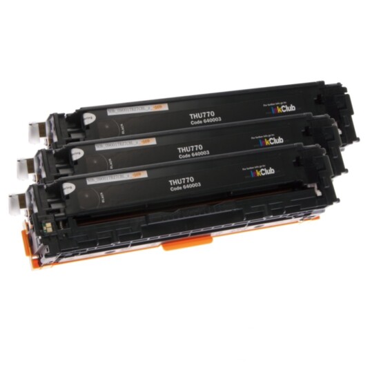 inkClub THU770-3 3 pk. sorte tonerkasetter