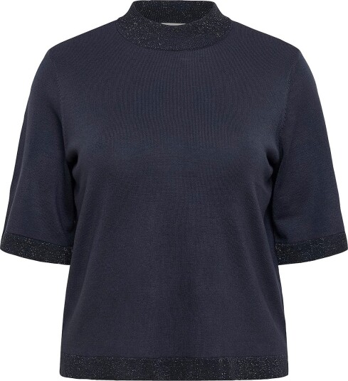 KAFFE Curve Genser KCliama Lurex Pullover Blå