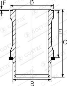 Sylinderhylse GOETZE ENGINE 15-570050-00