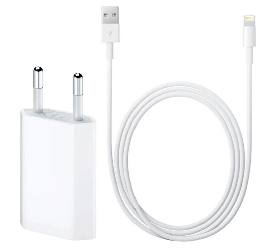 Apple iPhone adapter + 1m lightning kabel Original lader renovert Apple iPhone adapter + 1m lightning kabel Original lader renovert