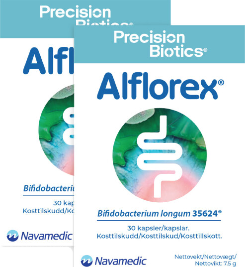 Alflorex Kapsler x2 2 x 30 stk. Alflorex Kapsler x2 2 x 30 stk.