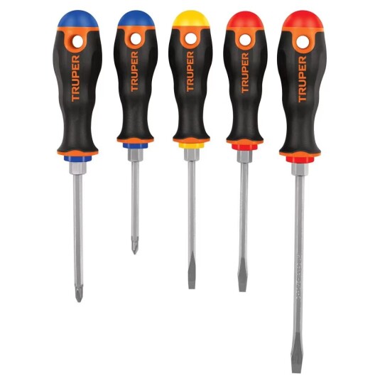 Skrutrekkersett Truper Dtj-5B 5 Stk. Skrutrekkersett Truper Dtj-5B 5 Stk.