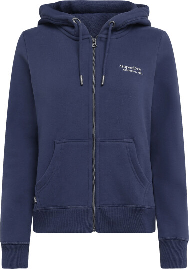 Superdry Essential Logo Zip Hoodie Navy 16