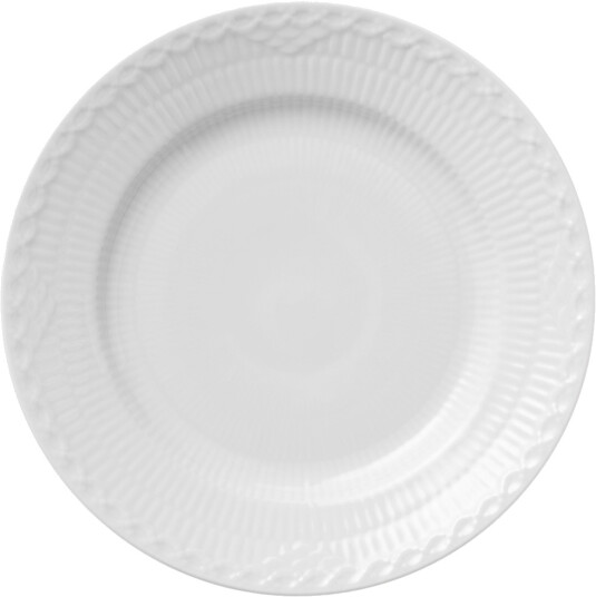 Royal Copenhagen White Fluted Half Lace tallerken Ø 17 cm