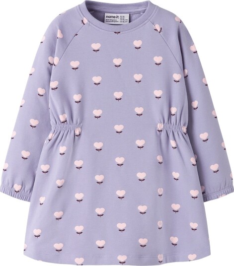 Name It Nmfolini Ls Swe Dress Bru Pb LAVENDER ICING 104