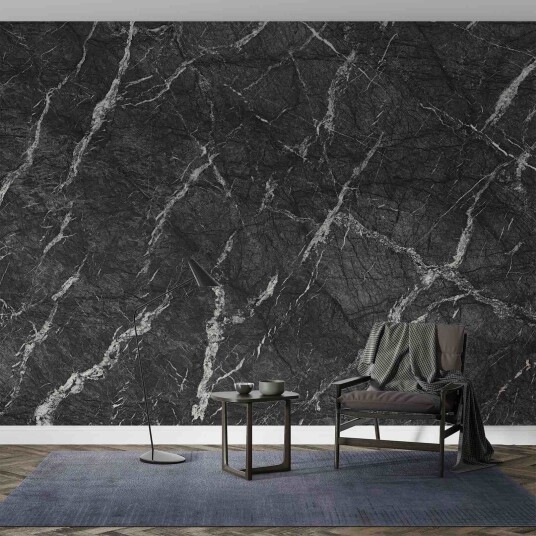 Tapet Svart Marmor Design