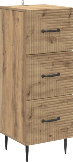 vidaXL Skuffeskap Artisan eik 33 x 34,5 x 89,5 cm Konstruert tre vidaXL Skuffeskap Artisan eik 33 x 34,5 x 89,5 cm Konstruert tre