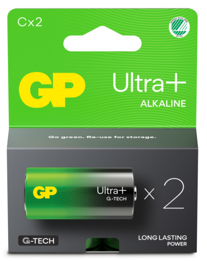 GP Ultra Plus C-batteri 14AUP/LR14 2-pack - Alkalisk teknologi GP Ultra Plus C-batteri 14AUP/LR14 2-pack - Alkalisk teknologi