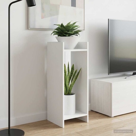 vidaXL Planteholder 2 pcs Hvit 30 x 30 x 80 cm Konstruert tre