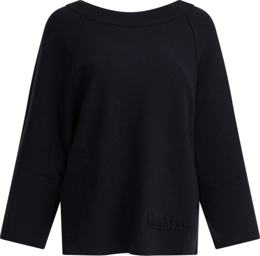 Max Mara Dame Strikkevarer Blå XS,