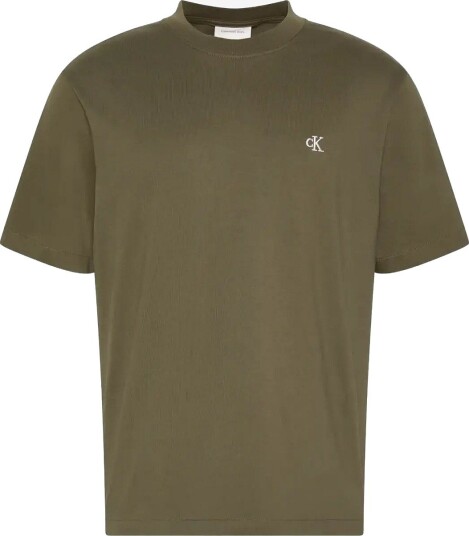 Calvin Klein Jeans Ss Easy Monogram Tee   OLIVE NIGHT   S