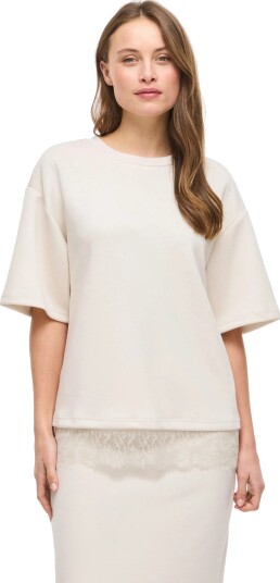 Vila Viewie 2/4 Lace Top   Cream   XS