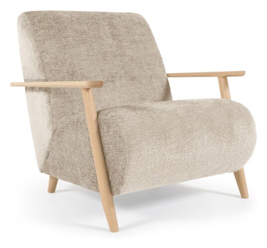 Kave Home Meghan Lenestol - Beige chenille Unoliving