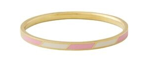 Design Letters Striped Candy Bangle Pink