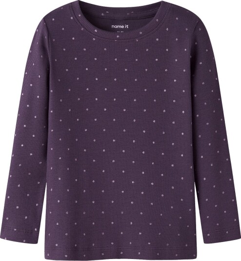 Name It Nmfodele Slim Genser til Småbarn med Glitterprikker Navy Cosmos 104
