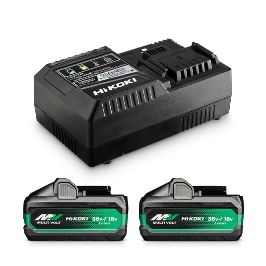 HiKOKI Ladepakke UC18YSL3 Batteri og Oplader for 18V og 36V Elektroverktøy