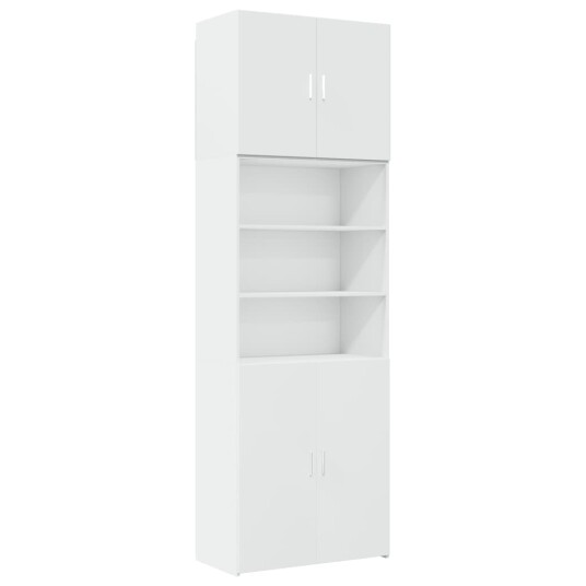 Highboard hvit 80x42,5x249 cm konstruert tre