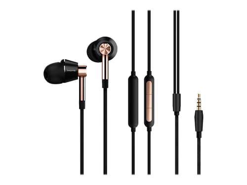 1more 1more Triple Driver Ørepropper 3,5 Mm Jakk Stereo Gull, Svart 1more 1more Triple Driver Ørepropper 3,5 Mm Jakk Stereo Gull, Svart