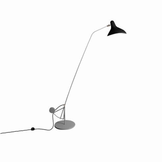 Schottlander Mantis BS1 B Grå-Grønn og Sort Gulvlampe Rundfot Schottlander Mantis BS1 B Grå-Grønn og Sort Gulvlampe Rundfot