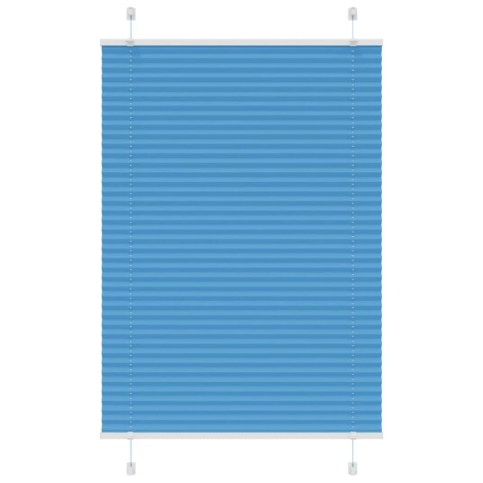 Plisségardin Blå 85x150 cm Stoffbredde 84,4 Polyester