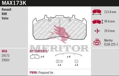 MERITOR MAX173K Bremseklosser
