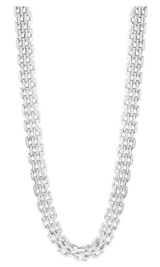 Muli Collection Mesh Link Necklace Silver