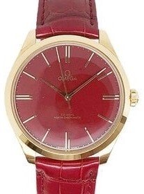 Omega Herreklokke 435.53.40.21.11.001 De Ville Tresor Rød/Lær Ø40