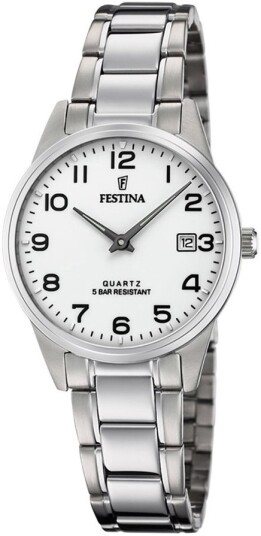 Festina Dameklokke F20509 1 Classic Hvit/Stål Ø31 mm