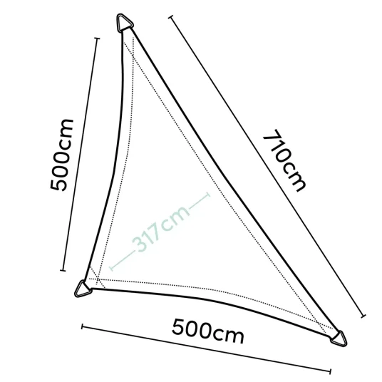 Platinum Sun & Shade Coolfit solseil trekantet 90° 500x710cm olive Platinum Sun & Shade Coolfit solseil trekantet 90° 500x710cm olive
